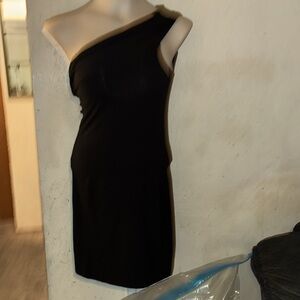 💥Bra Top One Shoulder Dress Black